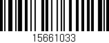 Código de barras (EAN, GTIN, SKU, ISBN): '15661033'