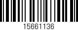 Código de barras (EAN, GTIN, SKU, ISBN): '15661136'
