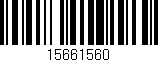 Código de barras (EAN, GTIN, SKU, ISBN): '15661560'