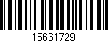 Código de barras (EAN, GTIN, SKU, ISBN): '15661729'