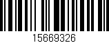 Código de barras (EAN, GTIN, SKU, ISBN): '15669326'