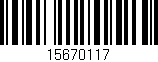Código de barras (EAN, GTIN, SKU, ISBN): '15670117'
