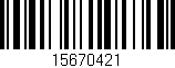 Código de barras (EAN, GTIN, SKU, ISBN): '15670421'