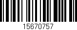 Código de barras (EAN, GTIN, SKU, ISBN): '15670757'