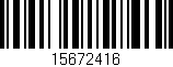 Código de barras (EAN, GTIN, SKU, ISBN): '15672416'