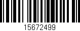Código de barras (EAN, GTIN, SKU, ISBN): '15672499'