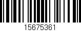 Código de barras (EAN, GTIN, SKU, ISBN): '15675361'