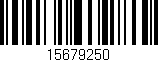 Código de barras (EAN, GTIN, SKU, ISBN): '15679250'