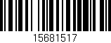 Código de barras (EAN, GTIN, SKU, ISBN): '15681517'