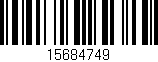 Código de barras (EAN, GTIN, SKU, ISBN): '15684749'