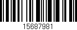 Código de barras (EAN, GTIN, SKU, ISBN): '15687981'
