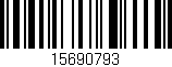 Código de barras (EAN, GTIN, SKU, ISBN): '15690793'
