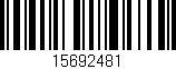 Código de barras (EAN, GTIN, SKU, ISBN): '15692481'