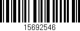 Código de barras (EAN, GTIN, SKU, ISBN): '15692546'
