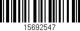 Código de barras (EAN, GTIN, SKU, ISBN): '15692547'