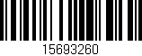 Código de barras (EAN, GTIN, SKU, ISBN): '15693260'