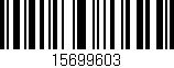 Código de barras (EAN, GTIN, SKU, ISBN): '15699603'