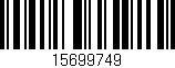 Código de barras (EAN, GTIN, SKU, ISBN): '15699749'