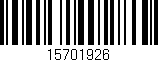 Código de barras (EAN, GTIN, SKU, ISBN): '15701926'