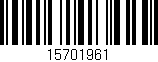 Código de barras (EAN, GTIN, SKU, ISBN): '15701961'
