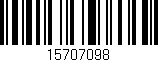 Código de barras (EAN, GTIN, SKU, ISBN): '15707098'