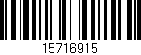 Código de barras (EAN, GTIN, SKU, ISBN): '15716915'