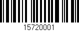 Código de barras (EAN, GTIN, SKU, ISBN): '15720001'