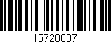 Código de barras (EAN, GTIN, SKU, ISBN): '15720007'