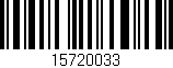 Código de barras (EAN, GTIN, SKU, ISBN): '15720033'
