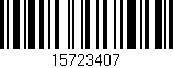 Código de barras (EAN, GTIN, SKU, ISBN): '15723407'