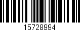 Código de barras (EAN, GTIN, SKU, ISBN): '15728994'