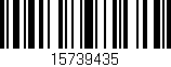 Código de barras (EAN, GTIN, SKU, ISBN): '15739435'