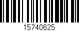 Código de barras (EAN, GTIN, SKU, ISBN): '15740625'