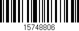 Código de barras (EAN, GTIN, SKU, ISBN): '15748806'