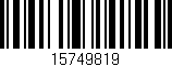 Código de barras (EAN, GTIN, SKU, ISBN): '15749819'