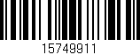 Código de barras (EAN, GTIN, SKU, ISBN): '15749911'