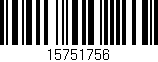 Código de barras (EAN, GTIN, SKU, ISBN): '15751756'