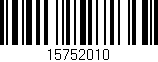 Código de barras (EAN, GTIN, SKU, ISBN): '15752010'