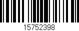 Código de barras (EAN, GTIN, SKU, ISBN): '15752398'