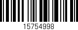 Código de barras (EAN, GTIN, SKU, ISBN): '15754998'