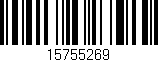 Código de barras (EAN, GTIN, SKU, ISBN): '15755269'
