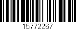 Código de barras (EAN, GTIN, SKU, ISBN): '15772267'