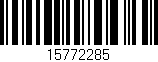Código de barras (EAN, GTIN, SKU, ISBN): '15772285'