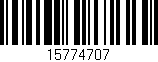 Código de barras (EAN, GTIN, SKU, ISBN): '15774707'
