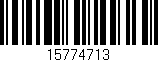 Código de barras (EAN, GTIN, SKU, ISBN): '15774713'