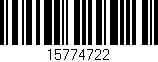 Código de barras (EAN, GTIN, SKU, ISBN): '15774722'