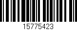 Código de barras (EAN, GTIN, SKU, ISBN): '15775423'