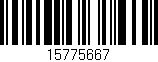 Código de barras (EAN, GTIN, SKU, ISBN): '15775667'