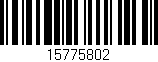 Código de barras (EAN, GTIN, SKU, ISBN): '15775802'