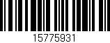 Código de barras (EAN, GTIN, SKU, ISBN): '15775931'